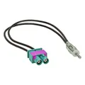 Produktbild: tomzz Audio 1503-015 Doppel Fakra (M) Antennenadapter Stecker auf DIN (M) Stecker 150 Ohm kompatibel mit Audi Seat Skoda FIAT Mercedes Peugeot VW