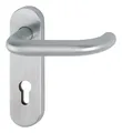 Produktbild: Hoppe Paris Edelstahl-Feuerschutz-Kurzschild-Türgriff-Garnitur FS-E138/353KH, Profilzylinder, für Innentüren - matt - 10722808