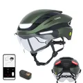 Produktbild: Lumos Ultra E-Bike Smart-Helm | NTA 8776 Zertifiziert | LED-Front- & Rücklichter | Einziehbares Visier | App-Steuerung | Für E-Bike, Scooter, Radfahren | Erwachsene, Männer, Frauen