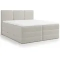 Produktbild: Boxspringbett - creme - H2/H3 - inklusive Topper - 180x200 cm