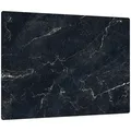 Produktbild: ALLboards Glas Herdabdeckplatte Schneidebrett SCHWARZER MARMOR 52×60 cm Multi-Platte Arbeitsplatte Herdschutz Deko für Küchen Gehärtetes
