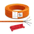 Produktbild: ARLI Cat7 Verlegekabel 25 m Netzwerkkabel inkl. Abisoliermesser CAT.7 LAN Halogenfrei Installationskabel SFTP S/FTP CAT7 PIMF Kabel Netzwerk Verkabelung Datenkabel AWG23/1 geschirmt Kupfer 25m