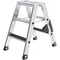 Produktbild: MUNK Günzburger Steigtechnik 41636 Aluminium Stufen-Stehleiter Arbeitshöhe (max.): 2.25m
