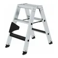 Produktbild: MUNK Aluminium-Stehleiter beidseitig begehbar clip-step R13 2 x 3 Stufen