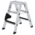 Produktbild: MUNK Stehleiter beidseitig begehbar mit clip-step R13 2x3 Stufen