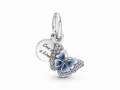 Produktbild: Pandora Blauer Schmetterling & Zitat charm - 790757C01 - Silber - Emaille Zirkonia - Blau