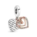 Produktbild: PANDORA ROSE Charm-Anhänger Verschlungene Herzen Silber, 14k rosévergoldet, Zirkonia 781062C01