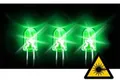 Produktbild: 5mm Hyperhelle LED grün 12000mcd 20° 3.0V