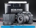 Produktbild: Canon EOS R100 24,1 MP Kit mit 18-45mm Objektiv 1.000 Auslösungen Sehr Gut OVP
