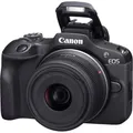 Produktbild: CANON EOS R100 Kit Systemkamera mit Objektiv 18-45 mm, 7,62 cm Display WLAN NEU