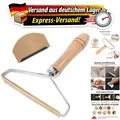 Produktbild: Tragbarer Fusselentferner aus Holz mit Doppel-Kupfer-Klinge für Kleidung