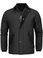 Produktbild: Indicode Herren INAldos Steppjacke mit Cordkragen und Rautensteppung | Daunenjacke für Männer Black, M