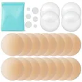Produktbild: ILLURE® Nippelpads – Damen Nipple Cover [8 Paar] mit Brustwarzenschutz - Nipple Pads wiederverwendbar & waschbar - dünne Selbstklebende Brustwarzen Nippelabdeckung aus hypoallergenem Silikon [8 cm]