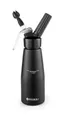 Produktbild: HENDI Sahnespender, Inklusive Set aus 3 Polypropylen Spritztüllen und Reinigungsbürste, Sahne-Mousses-Desserts-kalten Schäumen, 0,5L, ø80x(H)260mm, Aluminium, Schwarz