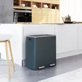 Produktbild: Mülleimer Abfalleimer Recycling 2 x 30 L Treteimer Papierkorb für Küche LTB60GS