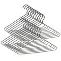 Produktbild: GERSO 20x Kleiderbügel aus Stahl, Ø = 6 mm, verchromt mit Hosensteg stabil