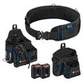 Produktbild: Bosch Professional ProClick Werkzeuggürtel-Set: 1x Gürtel 108 (Größe L/XL), 1x Tasche GWT 4, 1x Tasche GWT 2, 2x ProClick Holder
