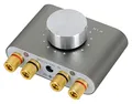Produktbild: McGrey MAMP-250BT Mini-HiFi-Verstärker 100 Watt - Ultrakompakter Stereo-Verstärker - 2X 50 Watt - Bluetooth 5.0, Klinken- und USB-Eingang - Klemmanschlüsse für 2 Lautsprecher - Grau Metallic