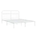 Produktbild: vidaXL Bett Bettgestell mit Kopfteil Metall Weiß 150x200 cm