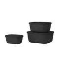 Produktbild: Mepal Multischüssel-Set  Cirqula , schwarz , Kunststoff , Maße (cm): B: 20 H: 10,5