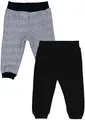 Produktbild: TupTam Pumphose Baby Jungen Winter 2er Pack – Warme Baby Hosen Jungen aus Baumwolle mit Fleece-Innenseite, Farbe: Schwarz/Graphit Meliert, Größe: 74
