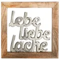 Produktbild: Wandrelief Wandbild Bild Lebe, Liebe, Lache aus Holz und Aluminium von Gilde