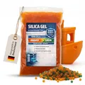 Produktbild: SPEED-BUSTER Silica Gel Kugeln 1kg – Farbindikator Orange/Grün – Trockenmittel für 3D-Drucker Filament, Bambulab AMS, Kamera & mehr – regenerierbar – Kieselgel Silikat 2-5mm Körnung