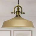 Produktbild: bamyum Asletl-Marine Hängelampe Industrial Vintage Ø40 cm, Küchenlampe Hängend, Wohnzimmerlampe, Pendelleuchte Esstisch Beige Metall