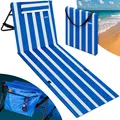 Produktbild: DeubaXXL DE Strandmatte Blau/Weiß 158x56x46cm gepolstert 109631
