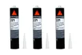 Produktbild: 3x Sikaflex 221 300ml Stahlgrau Dichtstoff Dichtmasse Kleber Kartusche