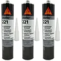 Produktbild: Sikaflex 221 Dichtstoff Karosseriekleber stahlgrau 3x 300ml überlackierbar