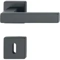 Produktbild: Hoppe - Drückergarnitur Austin 2x Türklinke Auf Rosette Bb, Ts 37-42 Mm, Alu Schwarz