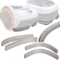 Produktbild: Axis Line 4x Kantenschutz grau,schwarz o. orange kompatibel mit Rasenmäher Segway Navimow i105e & i108e Schutz Bumper Tuning Mähroboter - einfach gesteckt, kein kleben, Wasserablauflöchern (grau)