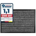 Produktbild: KARAT Schmutzfangmatte Dura - Türmatte für Innen und Außen - Robust und Pflegeleicht - Grau - 50 x 80 cm
