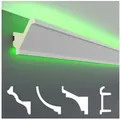 Produktbild: Hexim Eckprofil LED-15 (LED Stuckleisten - Indirekte Beleuchtung, Deckenleisten aus PU, leicht & lichtundurchlässig - 1 Stück / 2 Meter) LED-15 / 80x80