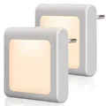Produktbild: Nachtlicht Dämmerungssensor warmweiß dimmbar Steckdose LED 2 Stück 0,5W