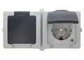 Produktbild: Kopp 1370.5600.2 137056002 Steckdose 2f gr mt NAUTIC AP IP44 Klappd