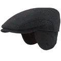 Produktbild: Hut BreiterHerren Winter Schiebermütze mit Ohrenklappen Flatcap Schirmmütze mit ausklappbarem Ohrenschutz - Hautfreundlich & Bequem, Blau , 62