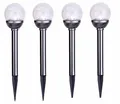 Produktbild: Best Season 47737 LED-Solar-Stäbe mit Kugel 4-er Set 39 x 8 cm, silber 4 Stück S