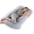 Produktbild: CALIYO Schwangerschaftskissen J Form,Stillkissen XXL-SeitenschläFerkissen mit Bezug,Pregnancy Pillow und Komfortkissen Erwachsene -Polsterung aus Baumwolle（Stern,180×70cm）