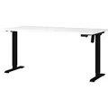 Produktbild: GERMANIA Profi 3.0 höhenverstellbarer Schreibtisch weiß rechteckig, T-Fuß-Gestell schwarz 160,0 x 80,0 cm