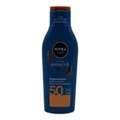 Produktbild: NIVEA SUN Sonnenmilch Protect & Bronze FP 50 200 ml Sonnencreme 50 für eine inte