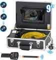 Produktbild: VEVOR Kanalkamera mit 512-Hz-Ortung, 30 m, 9-Zoll-Rohrinspektionskamera mit Selbstnivellierung, 36-facher Zoom, Endoskop mit 12 LEDs, 32-GB-Karte