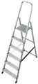 Produktbild: Krause CORDA Alu Stufen Stehleiter Haushaltsleiter 1 x 6 Stufen Höhe 1,95 m