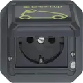 Produktbild: Legrand PLEXO New Einsatz, Green-UP Feuchtraum AP-EV-Steckdose, Aufladen von Elektrofahrzeugen, IP55, Klappdeckel E-Auto-Markierung, anthrazit 069818L - Grau