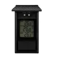 Produktbild: ALLOMN Gewächshaus Thermometer, Wasserdicht Digital Max Meine Gewächshaus Thermometer-Monitor 0,1 ° C Auflösung, -20-50 ° C Temperaturbereich, Wandmontage Batteriebetrieben (Schwarz)