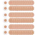 Produktbild: Belerry 100 Stück Unsichtbare Nippelabdeckung Brustwarzenabdeckungen Brustaufkleber Nippel Cover Nippelaufkleber Einweg Nipple Abdeckungen für Frauen (Blume, rund) Beige
