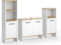 Produktbild: Vicco Badmöbel-Set Karli, 3-teilig, Weiß/Goldkraft Eiche