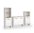 Produktbild: Vicco Badmöbel-Set Karli, Weiß/Goldkraft Eiche, 3-teilig, (3-St., 3er Set)