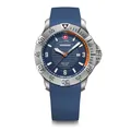 Produktbild: WENGER Herren Armbanduhr Seaforce, Ø 43 mm, Swiss Made, Analog Quarz, Wasserdicht bis 200 m, Silikon-Armband, Blau, 01.0641.140
